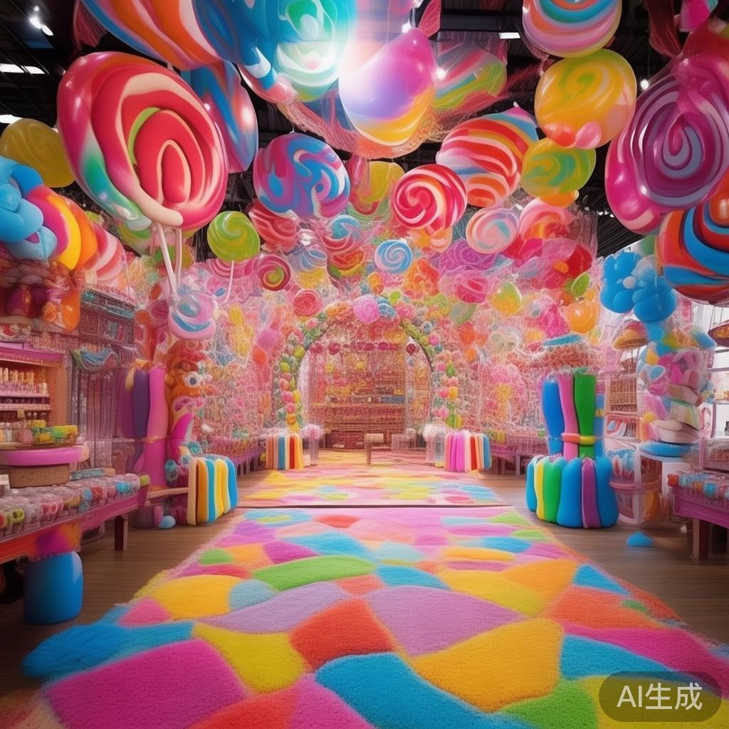 创意布置空间
场地布置也非常关键。可以借鉴糖果店