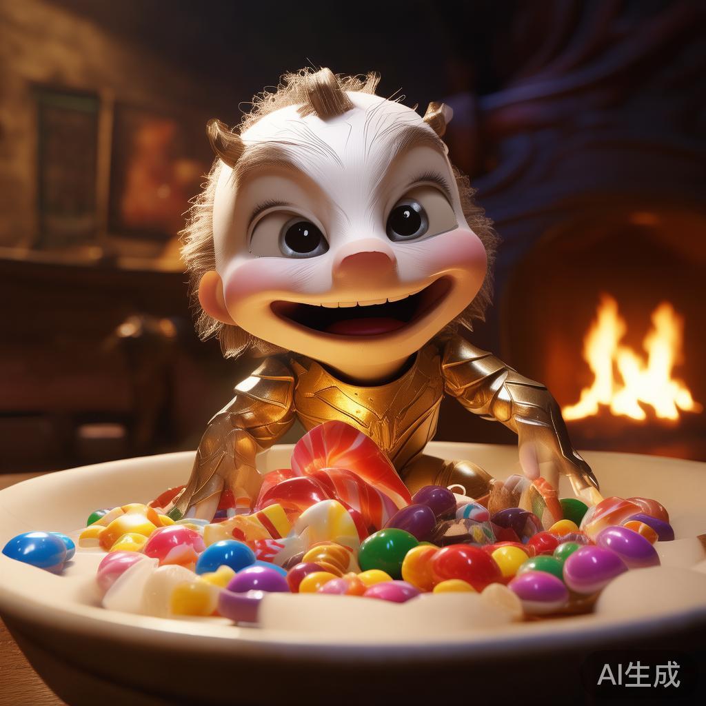 香肠派对中偷偷拿糖果的神秘角色是谁?揭秘他背后故事 从角色动作来看,偷偷拿糖果的行为充满了趣味性,也体